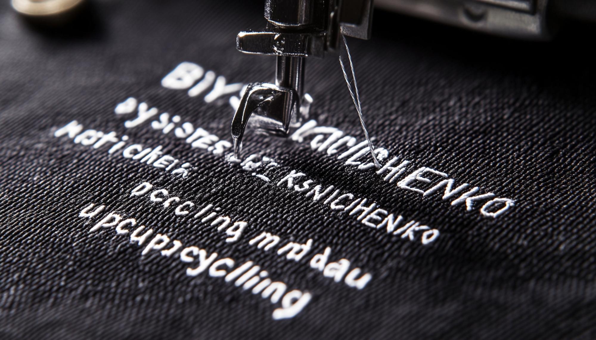 Corporate uniform embroidery sample